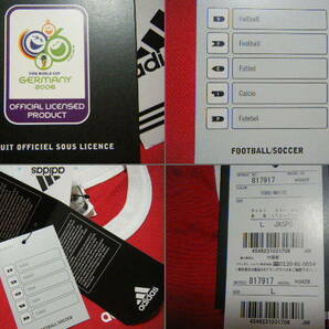 アディダス adidas FIFA WORLD CUP GERMANY 2006 ワールドカップ開催記念プリントTシャツ 赤色 サイズ Ｌ 綿100％素材の画像8