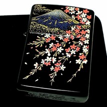 ZIPPO ライター 本金蒔絵 富士桜 伝統工芸 ジッポ 漆塗り 黒 かっこいい 和柄 ブラック おしゃれ 高級 メンズ ギフト プレゼント_画像2