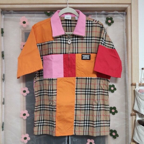 バーバリー BURBERRY パッチワーク カラーブロック 19AW シャツ