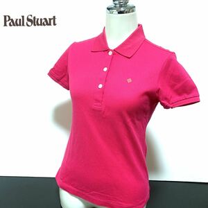 Paul Stuart ポールスチュアート 半袖 鹿の子ポロシャツ レディース S ゴルフウェア 日本製