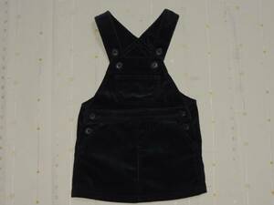 ! beautiful goods * corduroy material navy jumper skirt * Muji Ryohin *80 centimeter *