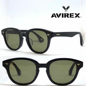 新品 送料無料 AVIREX アヴィレックス サングラス AR702 B/LGRN ブラック レンズカラー グリーン