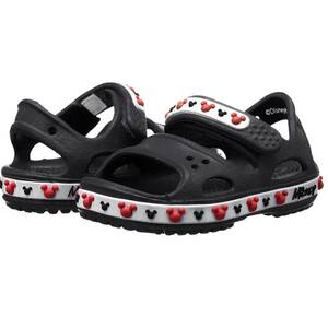 18cm クロックス(crocs) クロックバンド 2.0 ミッキー サンダル キッズ(crocband 2.0 Mickey sandal kids) ブラック C11 新品