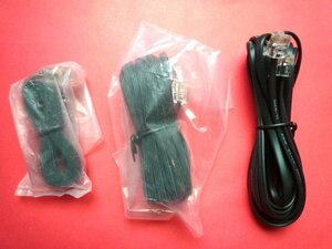 ! postage 198 jpy 6 ultimate 2 core modular cable telephone line approximately 2m /10m /3m / set unused goods!