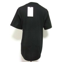 送料無料★新品★Salvatore Ferragamo★サルヴァトーレ フェラガモ★コットンシルクカットソー★M ロゴプリント Tシャツ★ブラックベージュ_画像4