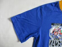 BB440【BANDAI】仮面ライダー　鎧武　ガイム　プリント　半袖　Tシャツ　男児　青　120_画像4