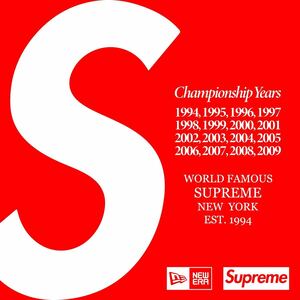 2009 Supreme newera Champion ship years 15th 3/8 cap シュプリーム チャンピオン シッ プイヤーズ ニューエラ キャップ ヤンキース box