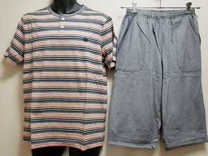 26▲a132【Mサイズ】未使用　TAKEO KIKUCHI HOME WEAR タケオキクチ　ナイトウェア　ルームウェア　上下セット　メンズ