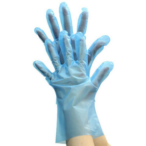 伸びる ストレッチポリ手袋 Z ブルー S 3箱 300枚 オザックス / 使い捨て手袋 / 食品衛生法適合品