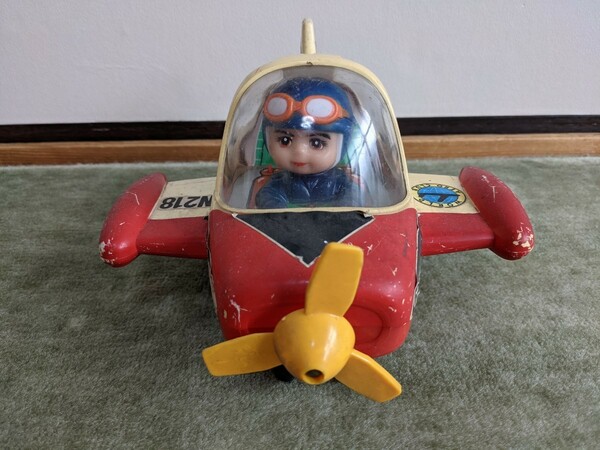 野村トーイ　マイティモー　セスナ　飛行機　昭和レトロ　玩具　当時物　ビンテージ