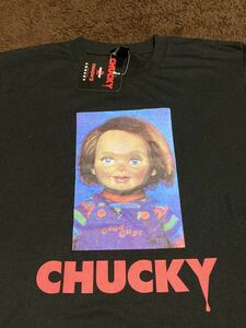 希少 新品 チャイルドプレイ チャッキー chucky tシャツ シャツ Sサイズ ブラック 映画 80s レトロ トイストーリー ホラー a