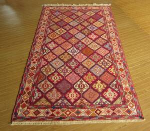 【206×126】イラン直輸入★アゼルバイジャン産キリム・KILIM■2083-314-36