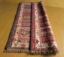 【142×102】イラン直輸入★アゼルバイジャン産キリム・KILIM■2098-453-18_画像8