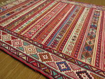 【148×109】イラン直輸入★アゼルバイジャン産キリム・KILIM■2029-377-18_画像4