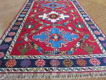 【156×105】イラン直輸入★アゼルバイジャン産キリム・KILIM■2056-373-18_画像2