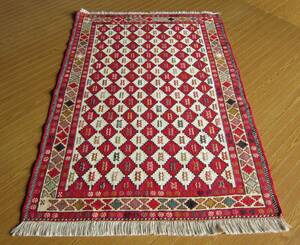 【149×108】イラン直輸入★アゼルバイジャン産キリム・KILIM■2026-425-18