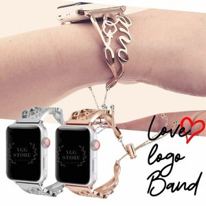 apple watch Love Rav bangle chain band belt Apple watch specular lady's silver silver pink gold 38 40 41 42 44 45 49