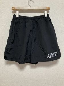 U.S.ARMY トレーニングパンツ ショートパンツ ハーフパンツ 黒 米軍 ミリタリー /USA古着　米軍実用品