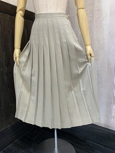 USA製 アメリカ製 80s ビンテージ VINTAGE EASY PIECES サンドベージュ プリーツ ロング スカート シンプル ナチュラル カジュアル 上品