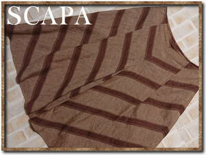 *SCAPA Scapa diagonal border flax skirt tea *