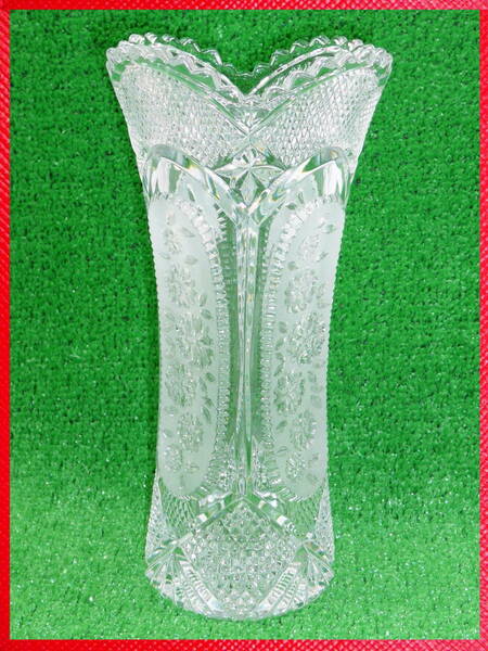 花瓶　クリスタルガラス　デッドストック品