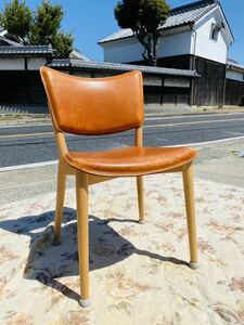  rare / records out of production /ARFLEX Arflex /GIGLIO Gigli o/ arm less chair / beach leg / Northern Europe / Vintage / Vintage / dining chair / chair / leather 