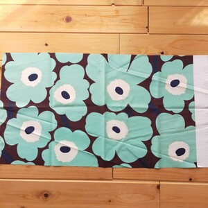 マリメッコ marimekko ハンドメイド 生地 ミント グリーン チョコ