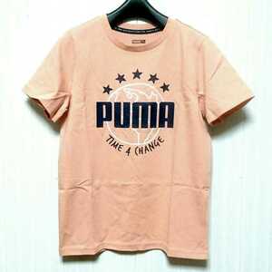  special price / unused [ size =140cm]puma/ Puma / child / short sleeves / T-shirt / chest =65~72cm/coral.pink