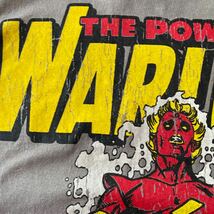 WARLOCK MARVEL メンズ TシャツM3回着用 チャコールグレー アメコミ レトロコミック ビンテージ MERCY VINTAGE ひび割れダメージプリント_画像6