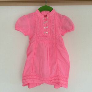 ★OILILY★オイリリー 【新品】半袖ワンピース サイズ80cm/18M 子ども　女の子　アジア　ピンク