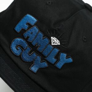 限定コラボ Diamond Supply Co. ダイヤモンドサプライ Family Guy ファミリーガイ 黒 スナップバックキャップ 帽子 USA正規品