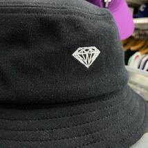 USA正規品 【S/M】 Diamond Supply Co. ダイヤモンドサプライ BUCKET HAT バケットハット 黒 ブラック 刺繍ロゴ LA ストリート_画像2