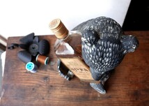 ○ニッカウヰスキー　熊の置物　ウイスキー　かわいい古いラベル　瓶ホルダー　レトロ　昭和　ヴィンテージ　古道具のgplus広島 2104i_画像9