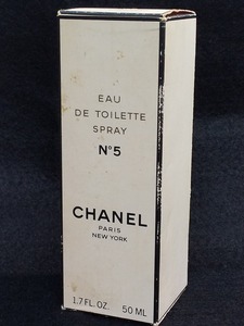 ★シャネル　5番　オードトワレ　50ml　香水　CHANEL No.5 eau de toilette SPRAY　箱付★USED