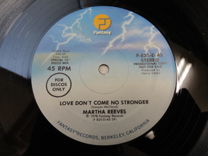 Martha Reeves - Love Don't Come No Stronger オリジナル原盤 US PROMO 幸せ系DISCO You're Like Sunshine 収録　視聴