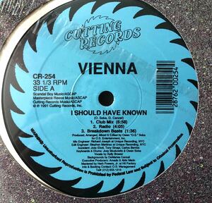 超激レア 新品 シールド デッドストック NY スタイル ブレイカー バトル 人気曲 1991 Vienna / I Should Have Known Original US 12 絶版