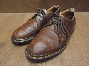 MADE IN ENGLAND Dr.Martens 3ホールシューズ茶size 8●210409n4-m-dshs-26cmイングランド製ドクターマーチン英国製革靴古靴メンズ