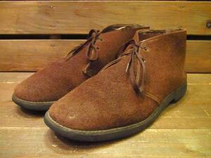  Vintage 70's*TOWNCRAFT suede chukka boots Size6D*210414s11-m-bt-24cm 1970s men's lady's shoes 