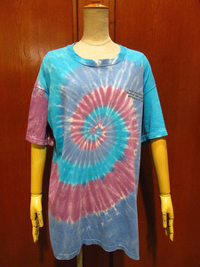 ビンテージ90's●HARMONY FOR HABITAT MIAMI UNIVERSITYコットンタイダイTシャツsize XL●210404f6-m-tsh-td古着半袖シャツHanes