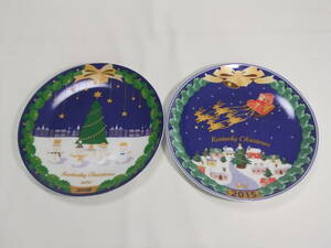 KFC Kentucky Fried Chicken ticket Tackey Christmas large plate (2015*2016)2 pieces set 