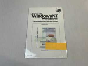 Microsoft WindowsNT Workstation プロダクトIDのラベルが印字されたボード紙　マイクロソフト ウィンドウズNT ワークステーション
