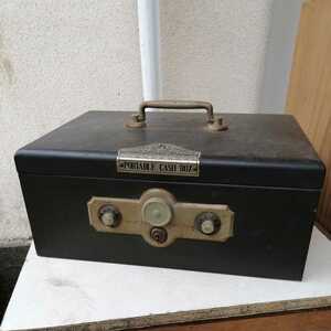  cashbox black color retro handbag safe antique bell attaching bulkhead . attaching 