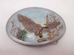  dead stock Vintage buckle Western American Casual Eagle hand made America made Country color . hawk 