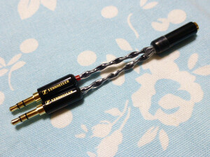 3.5mm4極 (メス) → 3.5mm×2 PHA-3 SU-AX01 TA-ZH1ES PonoPlayer 変換ケーブル 7N OCC 純銀コーティング 八芯