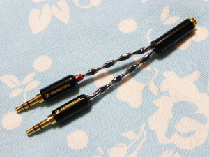 2.5mm4極 (メス) → 3.5mm×2 PHA-3 SU-AX01 TA-ZH1ES PonoPlayer 変換ケーブル 7N OCC 純銀コーティング 八芯 トープラジャック 高品質ver