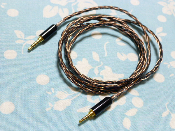 OPPO PM-3 T60RP HiFiMAN DEVA ケーブル 錫メッキ + 102SSC 八芯 ブレイド編み込み 2.5mm4極 4.4mm5極 (MDR-1A M1ST カスタム可能)