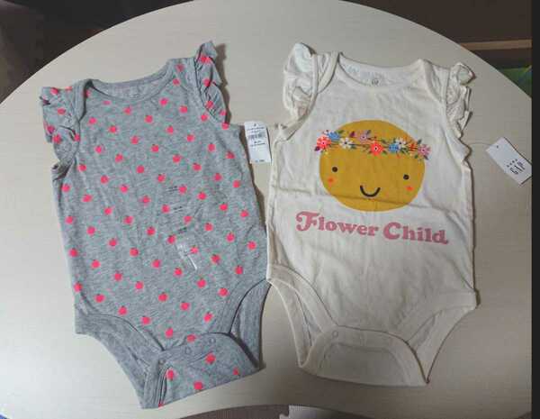 babyGAP ノースリーブロンパース 半袖ロンパース 女の子ロンパース 80 新品 ボディスーツ 肌着 