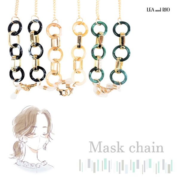 マスクチェーン PM159 PM160 PM161 ネックレス ストラップ メガネ サングラス アクセサリー 大人カワイイ おしゃれ かわいい