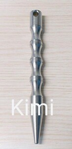 クボタン バンブー 140mm テーパード チタニウム シルバー 独鈷杵としても