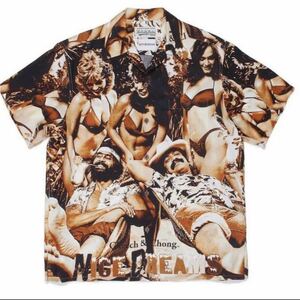 名作 WACKO MARIA NICE DREAMS HAWAIIAN SHIR T Cheech & Chong ワコマリア アロハ シャツ チーチ アンド チョン レーヨン コラボ